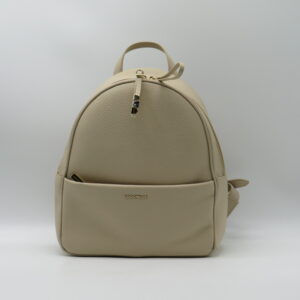 COCCINELLE ZAINO MEDIO STONDATO IN PELLE MARTELLATA SABBIA