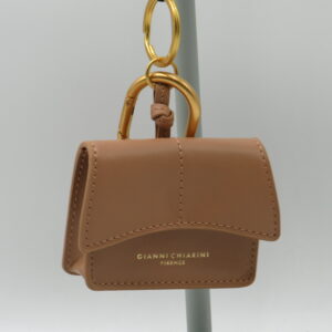 GIANNI CHIARINI PORTACHIAVI PORTA AIRPOD  IN PELLE NUDE