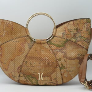 ALVIERO MARTINI 1'CLASSE BORSA FARFALLA IN PELLE INTRECCIATA GEO