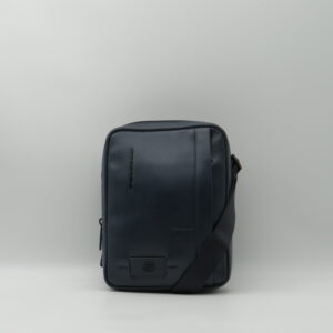 PIQUADRO TRACOLLA PICCOLA PELLE MARTELLATA BLU