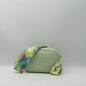 M-BRC MASSIMO BRACCIALINI TRACOLLA PICCOLA CUBETTO PELLE MARTELLATA VERDE ACQUA