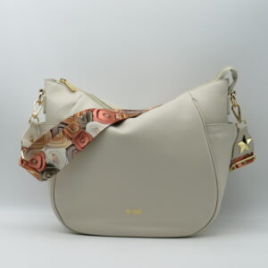 M-BRC MASSIMO BRACCIALINI LUNA GRANDE CON TASCHE PELLE AVORIO