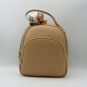 M-BRC MASSIMO BRACCIALINI ZAINO MEDIO 3 ZIP IN PELLE CAMMELLO