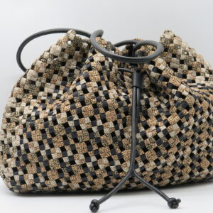 BORBONESE SHOPPING GRANDE LINEA NIDO JET INTRECCIO MULTICOLOR OP MARRONE