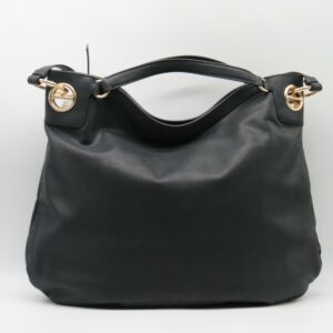 BORBONESE BORSA GRANDE MANO/SOTTOBRACCIO"LONDON" PELLE NABUK NERO