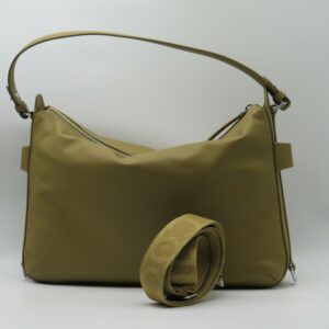 COCCINELLE SOTTOBRACCIO/TRACOLLA GRANDE IN PELLE MARTELLATA VERDE ALGA