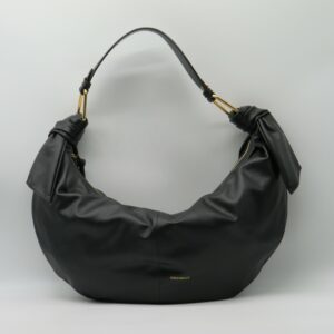 COCCINELLE HOBOBAG CON FIOCCHI IN PELLE NAPPA NERO