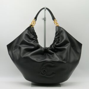 COCCINELLE SOTTOBRACCIO GRANDE IN NAPPA NERO+ORO