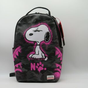 SPRAYGROUND ZAINO GRANDE PORTAPC SNOOPY GRIGIO E  FUXIA