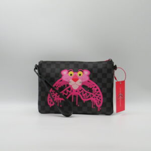 SPRAYGROUND POLSIERA/TRACOLLA DAMIER GRIGIO PANTERA ROSA