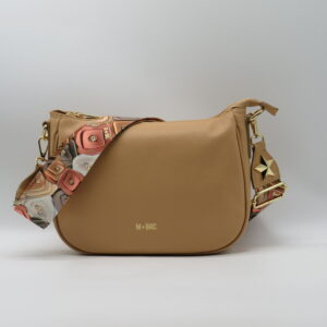 M-BRC MASSIMO BRACCIALINI TRACOLLA PICCOLA STONDATA IN PELLE MARTELLATA CAMMELLO