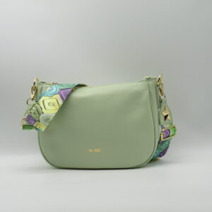 M-BRC MASSIMO BRACCIALINI TRACOLLA PICCOLA STONDATA IN PELLE MARTELLATA VERDE ACQUA