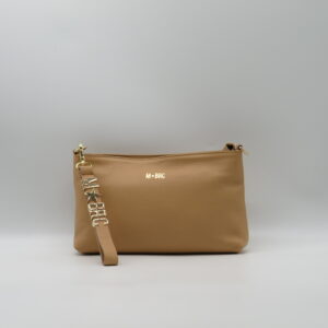M-BRC MASSIMO BRACCIALINI POLSIERA/TRACOLLA IN PELLE MARTELLATA CAMMELLO