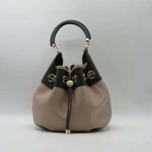 BORBONESE SECCHIELLO CON POCHETTE INTERNA E TRACOLLA PELLE PLATINO+TMORO