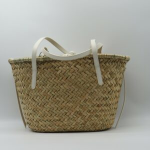 COCCINELLE SHOPPING GRANDE RAFIA + PELLE PERLA