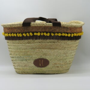 ALVIERO MARTINI 1'CLASSE BORSA PAGLIA MARRONE E GEO