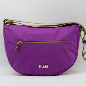 ALVIERO MARTINI 1'CLASSE LUNA MEDIA+ZIP NYLON RICICLATO VIOLA BOUGANVILLE E GEO