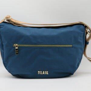 ALVIERO MARTINI 1'CLASSE LUNA MEDIA+ZIP NYLON RICICLATO BLU PACIFICO E GEO