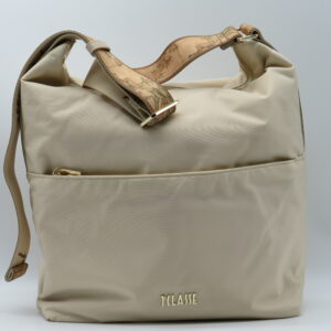 ALVIERO MARTINI 1'CLASSE SOTTOBRACCIO/TRACOLLA GRANDE NYLON CHAMPAGNE+GEO