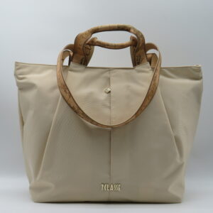 ALVIERO MARTINI 1'CLASSE BORSA MANO/SOTTOBRACCIO NYLON RICICLATO CHAMPAGNE+GEO