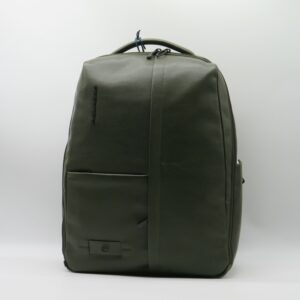 PIQUADRO ZAINO GRANDE PORTAPC DOPPIA ZIP PELLE MARTELLATA VERDE
