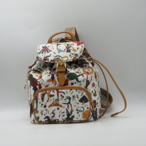 PIERO GUIDI ZAINO MEDIO CON PATTA E TASCA CIRCUS BIANCO