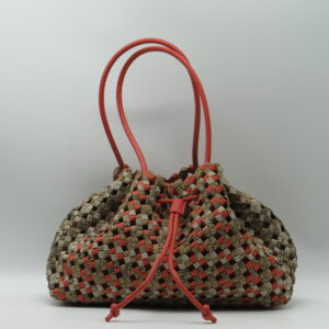 BORBONESE SHOPPING MEDIA LINEA NIDO  MULTICOLOR OP/ARANCIO PAPAYA