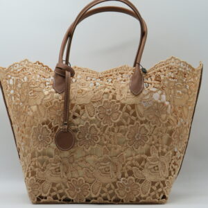 M-BRC MASSIMO BRACCIALINI SHOPPING GRANDE MACRAME' BEIGE