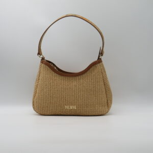 ALVIERO MARTINI 1'CLASSE SOTTOBRACCIO/TRACOLLA RAFFIA NATURALE+GEO