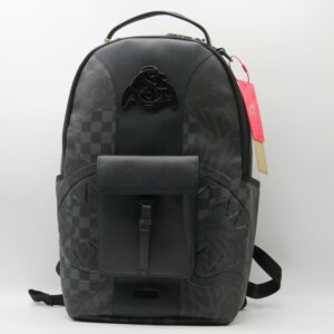 SPRAYGROUND ZAINO PORTAPC DAMIER GRIGIO CON TASCA NERO