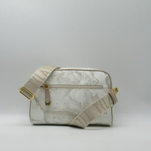 ALVIERO MARTINI 1'CLASSE REPORTER CON ZIP FRONTALE GEO GOMMATO BIANCO