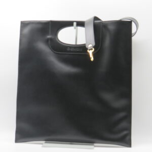 GHERARDINI BUSTA A MANO + SPALLACCIO PELLE VITELLO NERO