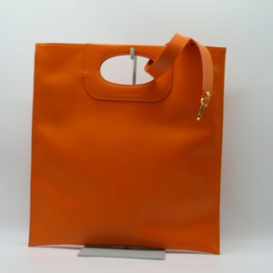 GHERARDINI BUSTA A MANO + SPALLACCIO PELLE VITELLO ARANCIO