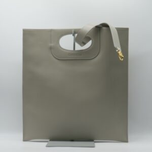 GHERARDINI BUSTA A MANO + SPALLACCIO PELLE VITELLO GRIGIO PIETRA