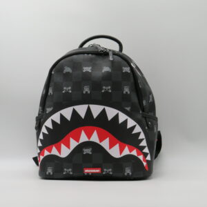 SPRAYGROUND ZAINO PICCOLO DOPPIA ZIP DAMIER GRIGIO+ORSI