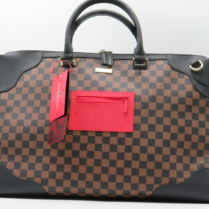 SPRAYGROUND BORSONE CON TRACOLLA DAMIER MARRONE+ROSSO