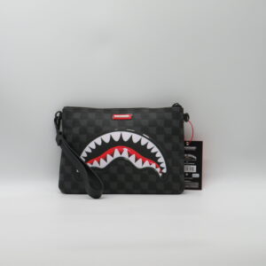 SPRAYGROUND POLSIERA/TRACOLLA DAMIER GRIGIO BOCCA SQUALO
