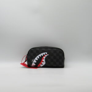 SPRAYGROUND ASTUCCIO DAMIER GRIGIO BOCCA SQUALO