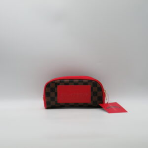 SPRAYGROUND ASTUCCIO DAMIER MARRONE+ROSSO
