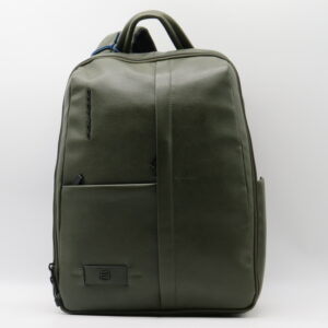PIQUADRO ZAINO PORTAPC 14" PELLE MARTELLATA VERDE