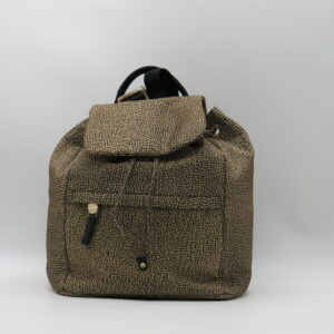 BORBONESE ZAINO CON PATTA E COULISSE JET MARRONE