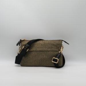 BORBONESE TRACOLLA PICCOLA PIATTA JET MARRONE