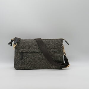 BORBONESE TRACOLLA PICCOLA PIATTA JET CATRAME