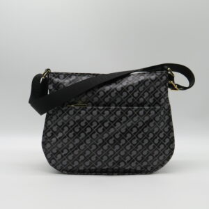 GHERARDINI TRACOLLA RETTANGOLARE ZIP FRONTE/RETRO SOFTY ANTRACITE