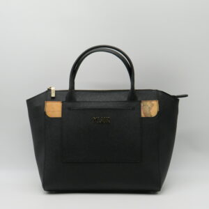 ALVIERO MARTINI 1'CLASSE BORSA MEDIA MANO/TRACOLLA ECOSAFFIANO NERO+GEO
