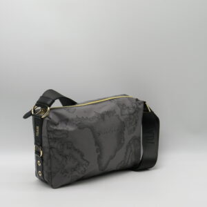 ALVIERO MARTINI 1'CLASSE TRACOLLA RETTANGOLARE GEO GOMMATO GRIGIO