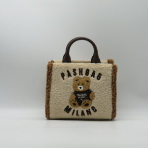 PASH BAG BORSA PICCOLA MANO/TRACOLLA LANA TEDDY PANNA