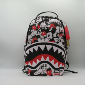 SPRAYGROUND ZAINO PORTAPC TOPOLINO BIANCO/NERO/ROSSO