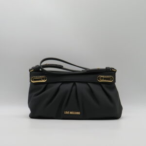 LOVE MOSCHINO TRACOLLA PICCOLA NERA DETTAGLI ORO