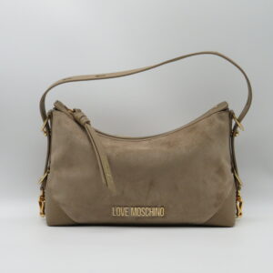LOVE MOSCHINO SOTTOBRACCIO/TRACOLLA MEDIO ECO-CAMOSCIO SABBIA